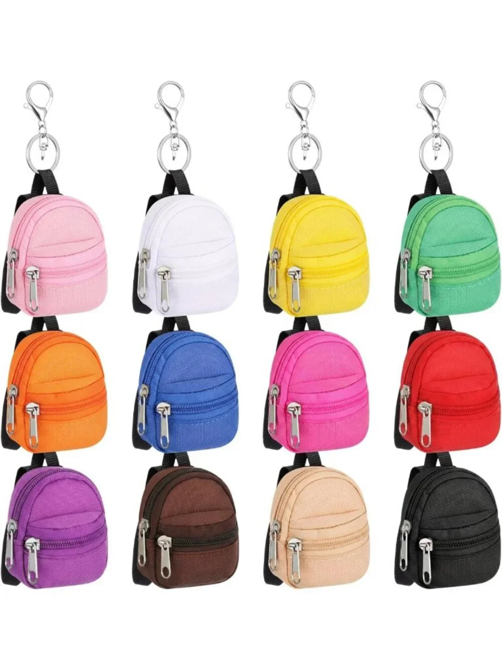 12 Pcs Mini Backpack Keychain Set | Cute Coin Purse & Lanyard Bags for Women